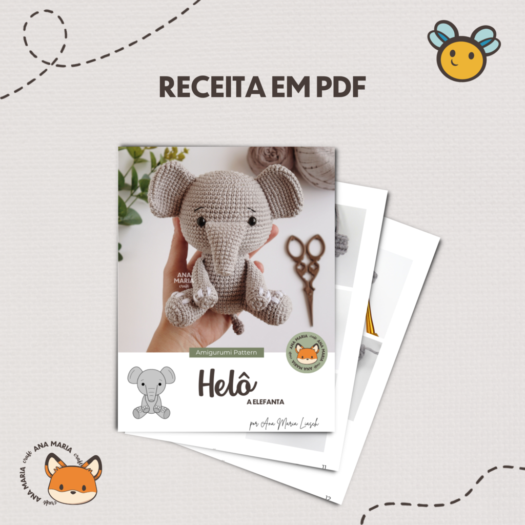 Hel A Elefanta Receita De Amigurumi Em Pdf Ana Maria Craft