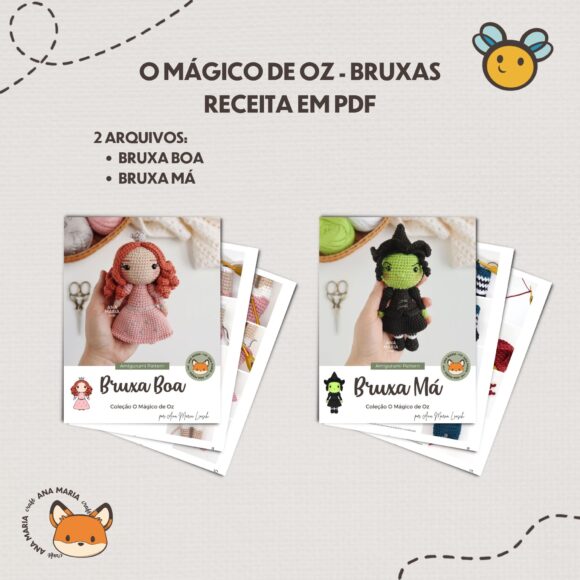 Combo Bruxa Boa e Bruxa Má - Receita de Amigurumi em PDF - Image 5