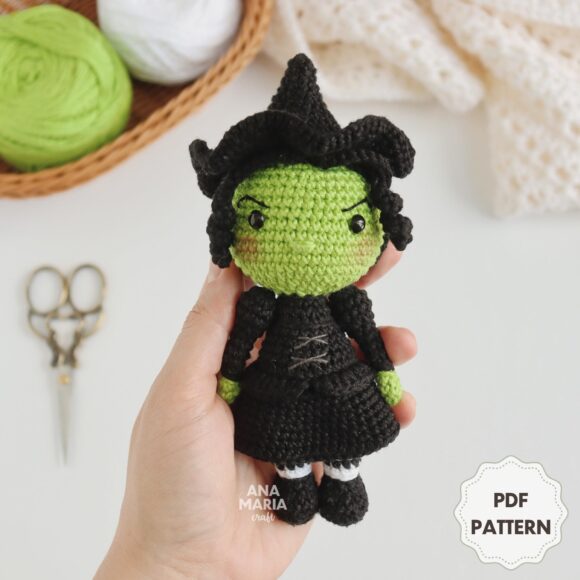 Bruxa Má O Mágico de Oz - Receita de Amigurumi em PDF