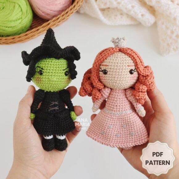 Combo Bruxa Boa e Bruxa Má - Receita de Amigurumi em PDF