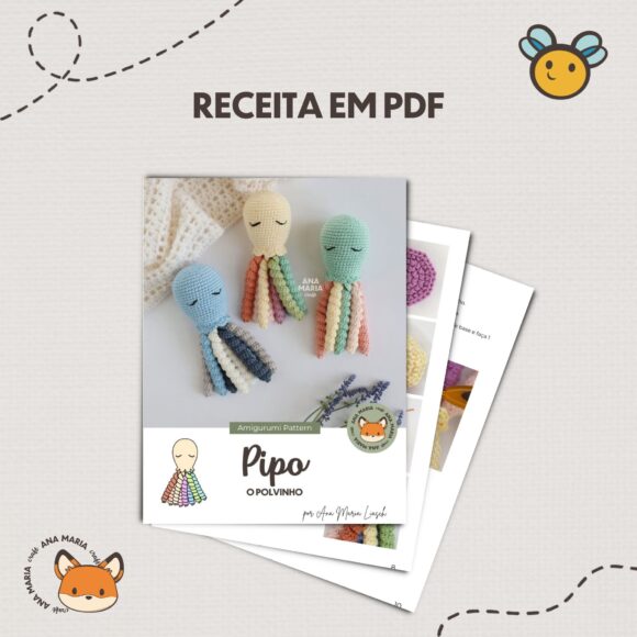 Pipo, o Polvinho - Polvo - Receita de Amigurumi em PDF - Image 5