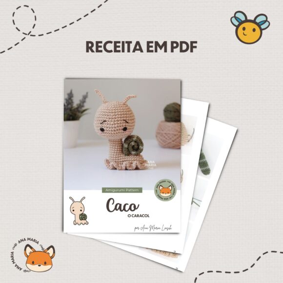 Caco, o Caracol - Receita de Amigurumi em PDF - Imagem 4