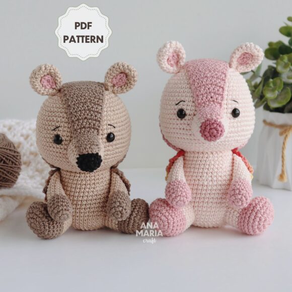 Coleção Fauna Brasileira Parte 1 - Tatu, Capivara, Lobo-guará e Ariranha - Receita de Amigurumi em PDF - Imagem 9