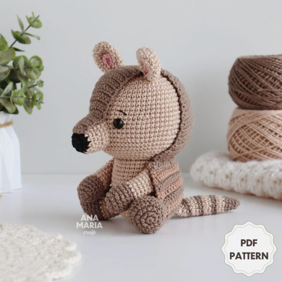Coleção Fauna Brasileira Parte 1 - Tatu, Capivara, Lobo-guará e Ariranha - Receita de Amigurumi em PDF - Imagem 11