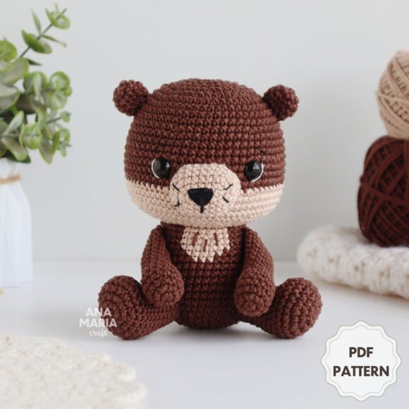 Ariel, a Ariranha - Lontra - Coleção Fauna Brasileira Parte - Receita de Amigurumi em PDF