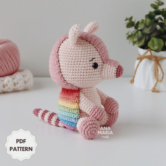Coleção Fauna Brasileira Parte 1 - Tatu, Capivara, Lobo-guará e Ariranha - Receita de Amigurumi em PDF - Imagem 10