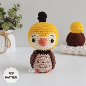 Elvis, o Pica-pau - Pássaro Passarinho - Receita de Amigurumi em PDF