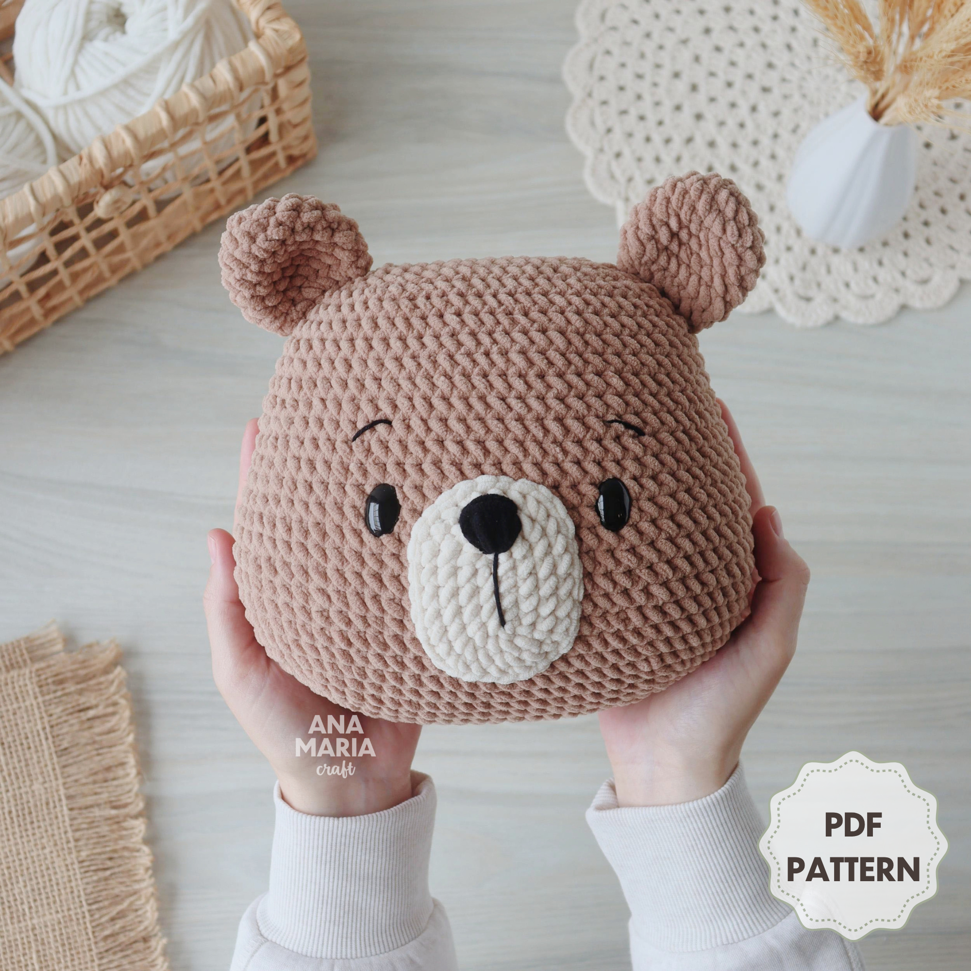 Almofadas Coleção Bosque - Raposa, Urso e Coelho - Floresta - Receita de Amigurumi em PDF - Imagem 3