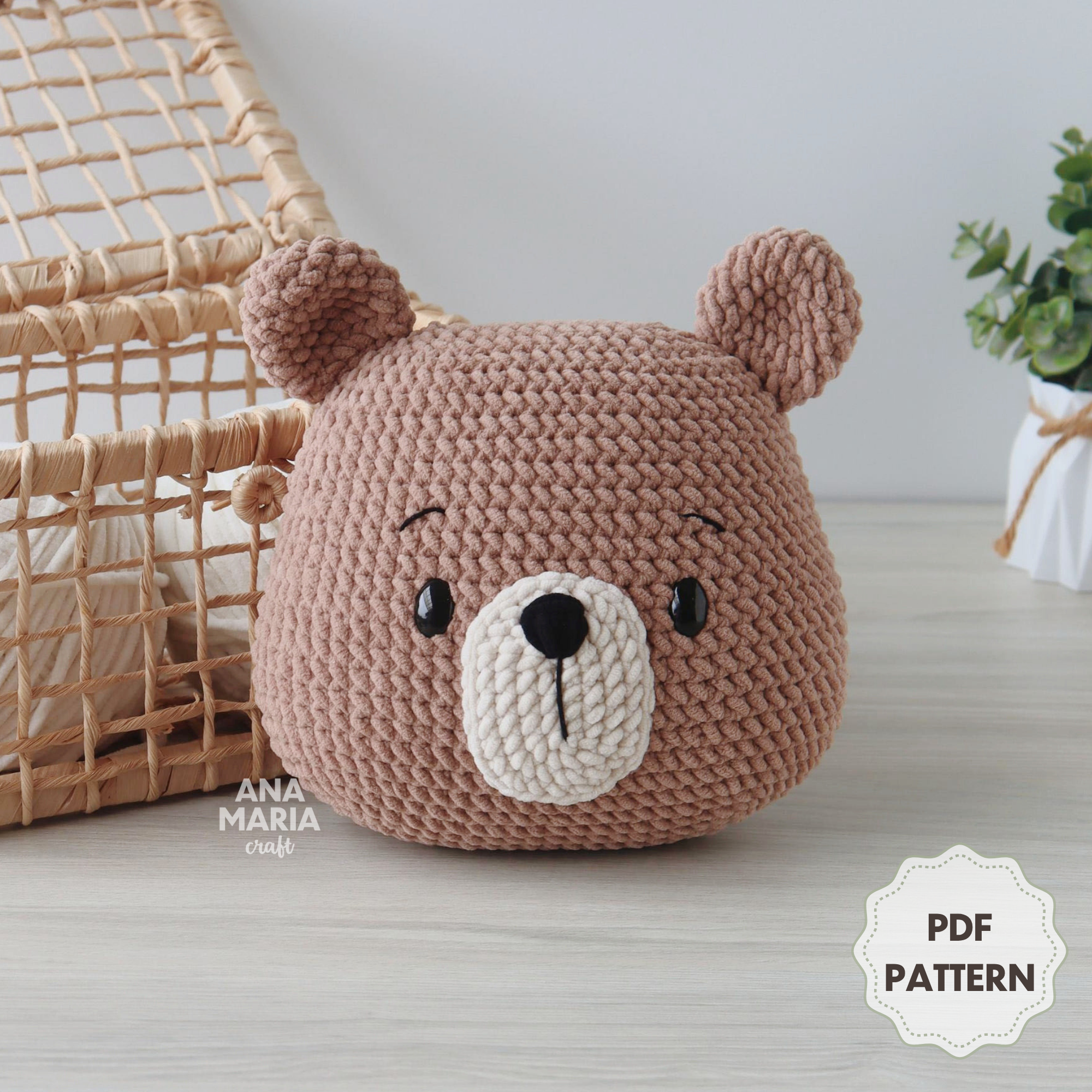 Almofada Urso - Coleção Bosque Floresta - Receita de Amigurumi em PDF - Imagem 2